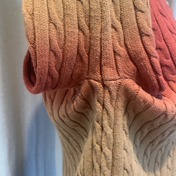 NWOT- Orvis Ombré Button Down Cable-cord Sweater Size Medium - Picture 6 of 17